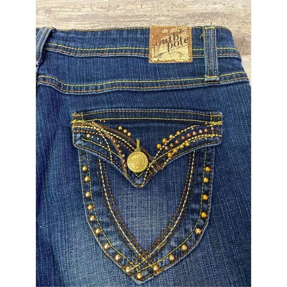 South Pole Metal Stud Junior Jean Shorts Sz 9 - Picture 2 of 4